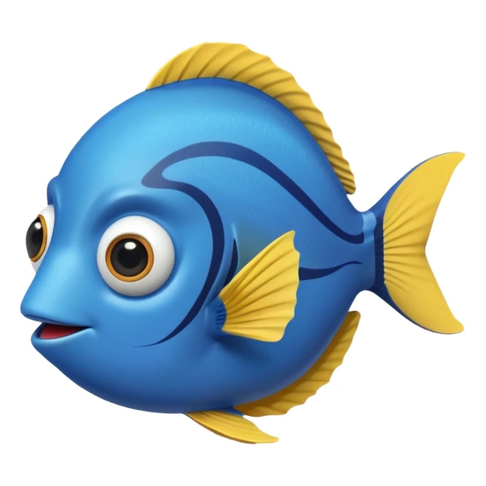 baby blue tang fish and a teddy bear sticker
