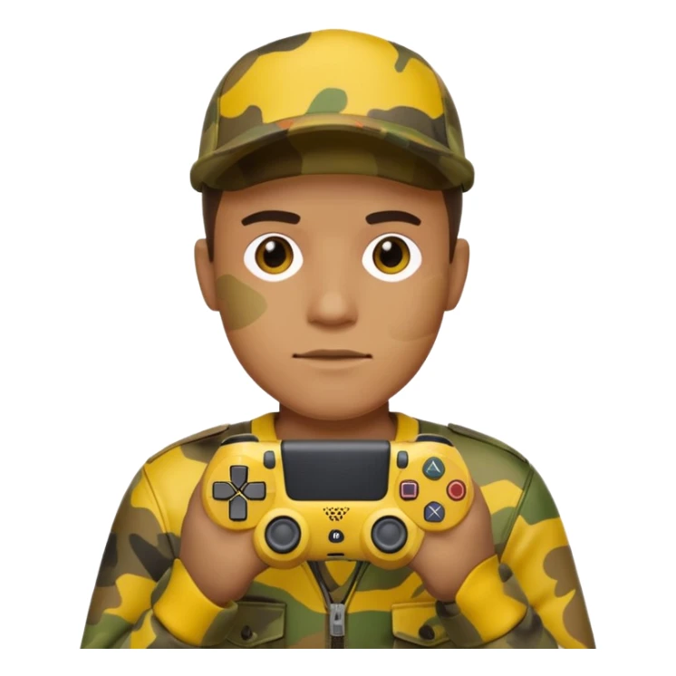 yellow homme-avec-manette-ps4-camouflage not human sticker