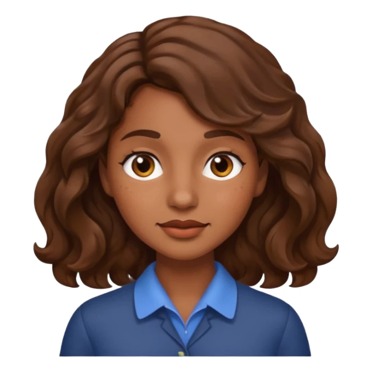 Uma mulher morena de cabelo ondulado e um sinal na bochecha sticker