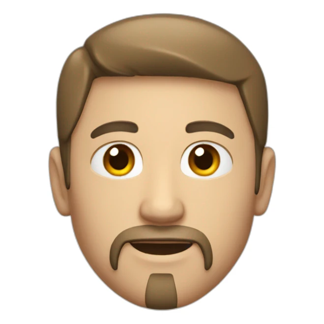 white guy with a goatee smiling who got red eyes and wearing black hoodie  sticker