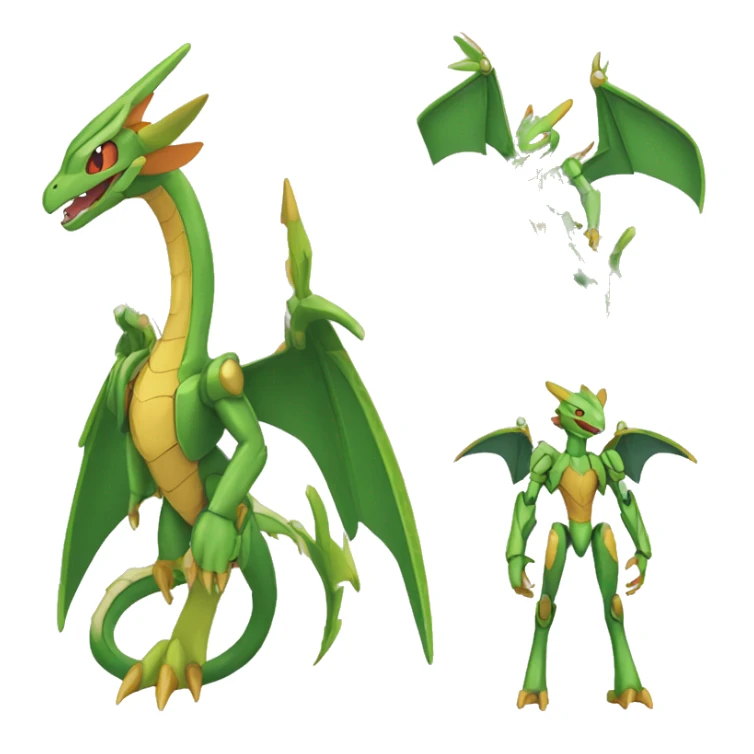 Mechanical Flygon-dragon-Charizard-raptor-Medabot-Mecha full body sticker