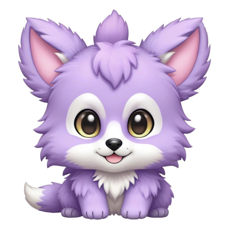Kawaii colorful pastel anthro fursona Fakemon sticker