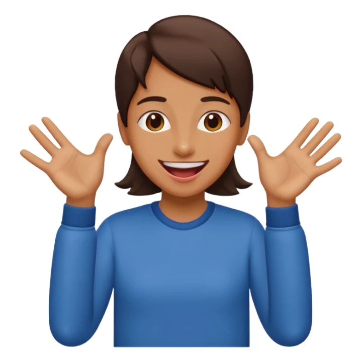 tongue out hands to the side sticker