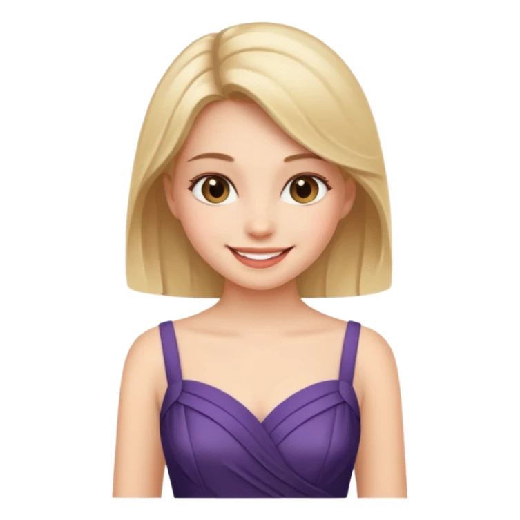smiling girl in elegant dress sticker