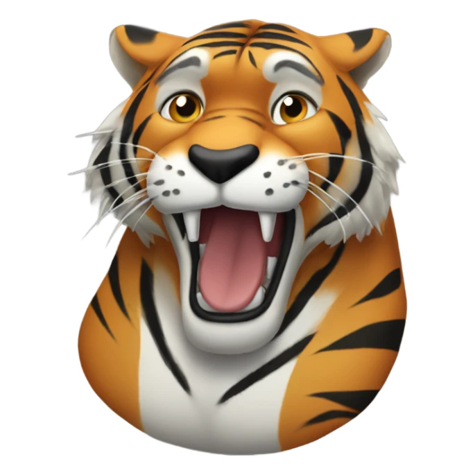 The rock as a tiger but he looks like a rock sticker