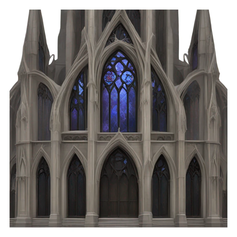 Black Gothic cathedral with stained glass depicting Nosferatu  sticker