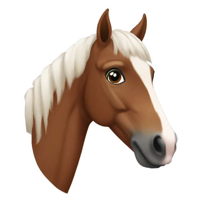 Bay horse with white star on face just face sticker