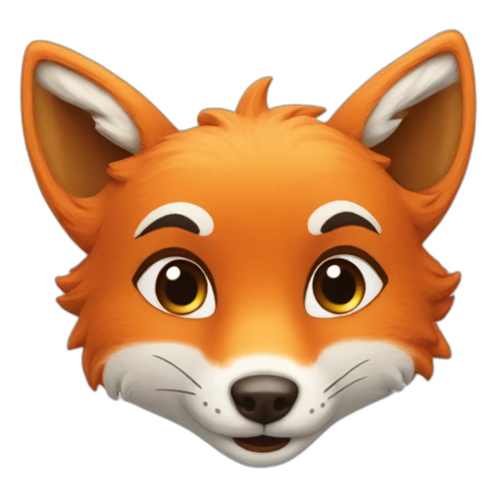 Renard qui fait un bisou sticker