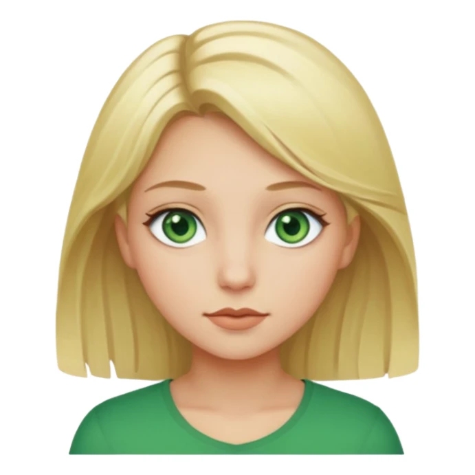 Girl blonde Green eyes sticker