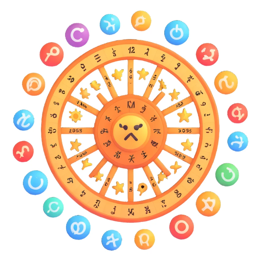 astrology zodiac signs wheel sticker