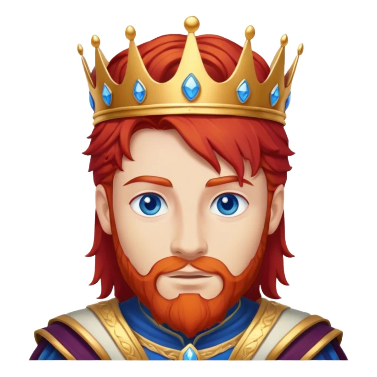 Red hair king blue eyes, sticker