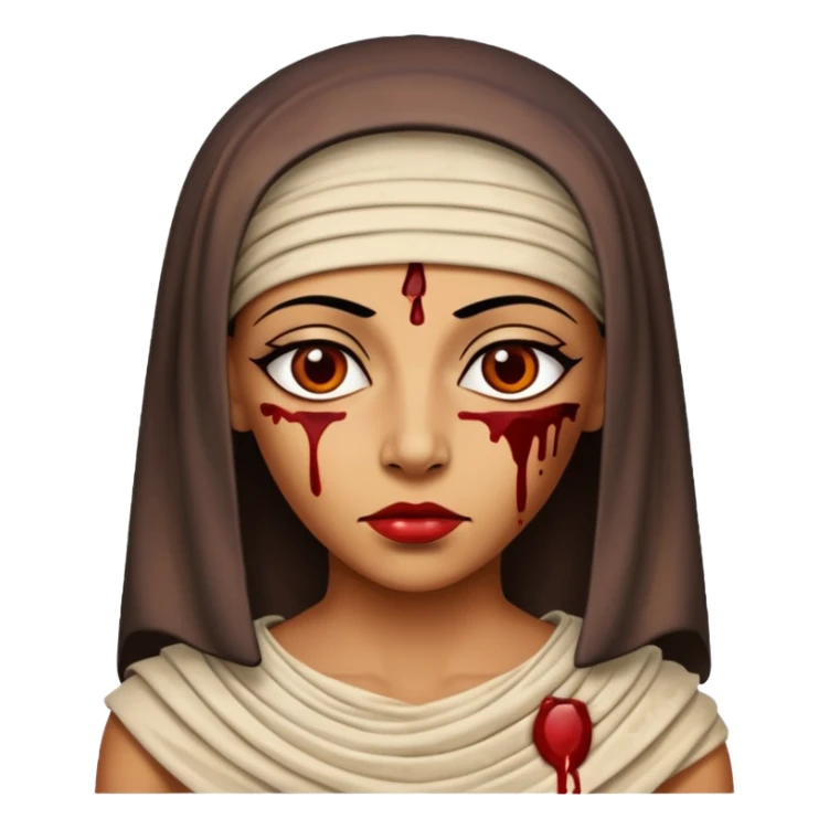 halloween mummy egyptian blood stains funny  sticker