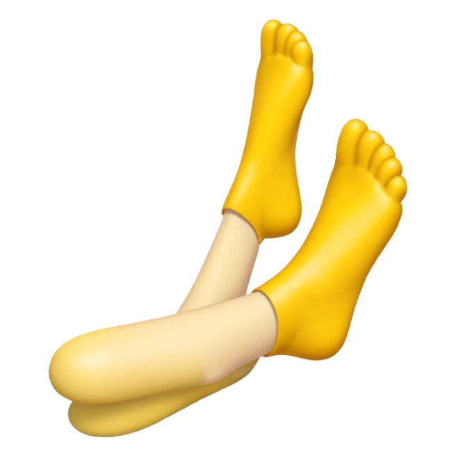 kicking feet emoji iphone sticker