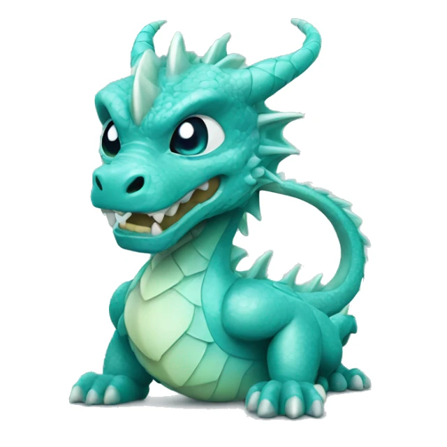 chinese aquamarine dragon sticker