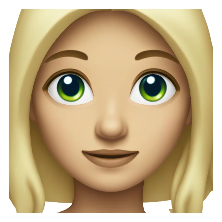 Blonde witch with green blue eyes sticker