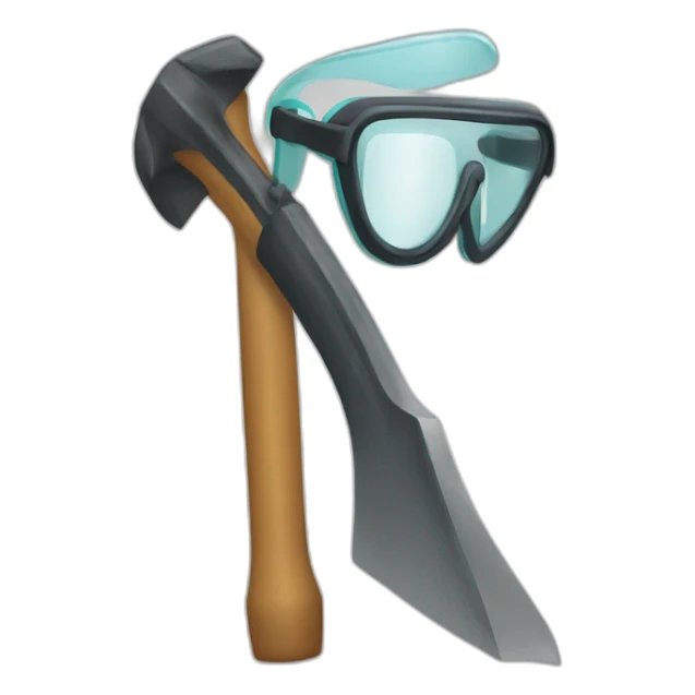 Lawyer hammer wears snorkel fins sticker