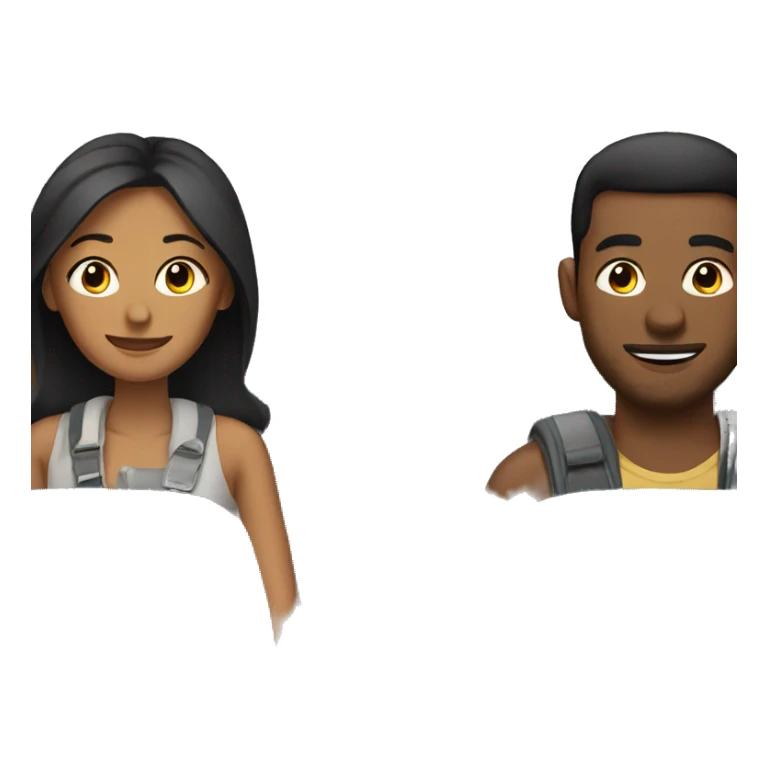 A couple traveling on a plane sticker