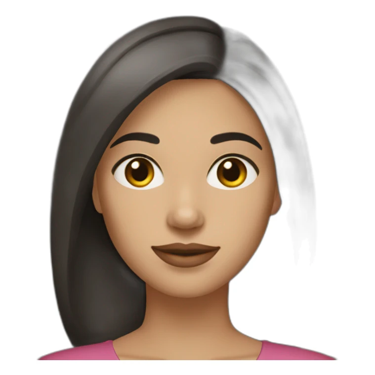woman-with-dark-straight-hair-and-hazel-eyes sticker