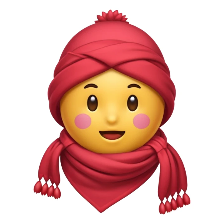 una fresa simpatica con bufanda y abrigada contra el frio sticker