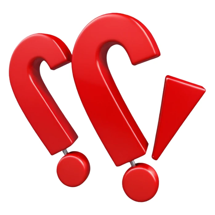 3D render of the double exclamation emoji (‼️), glossy and vibrant, realistic lighting, soft gradient background, high-quality and expressive.

 sticker