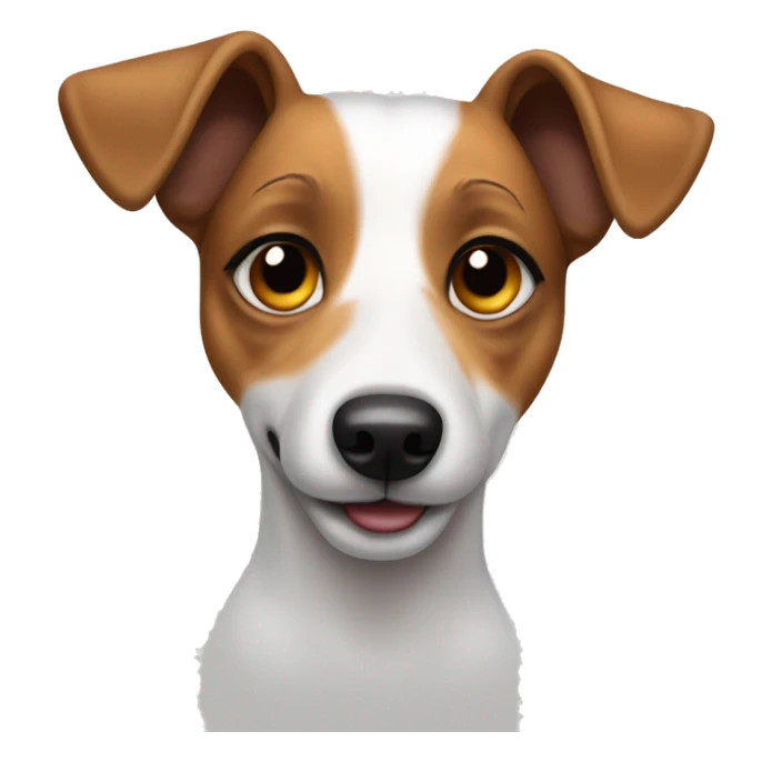 Un perro jack russell con las orejas hacia arriba  sticker