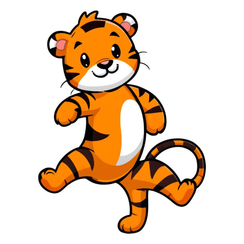 Tigger from Winnie the Pooh, bouncy and cheerful sticker
