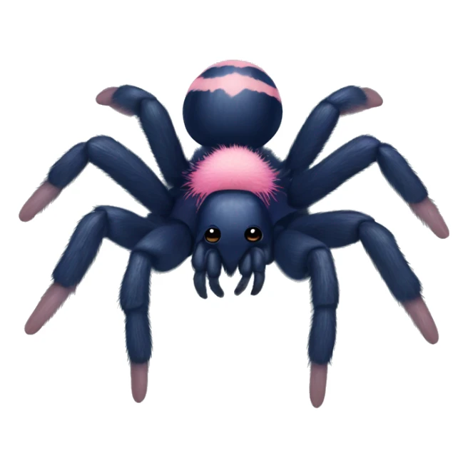 navy blue and rose pink colored tarantula   sticker