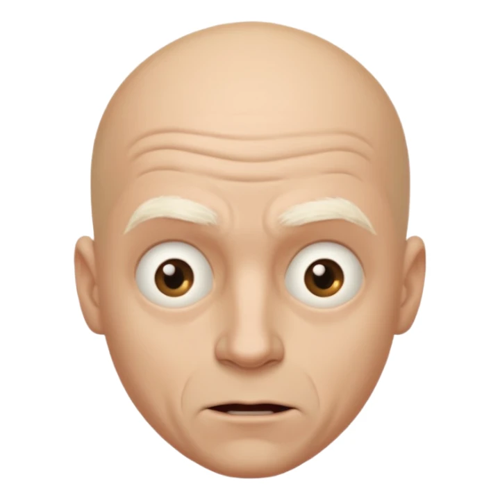 homme sans cheveaux et un fou sticker