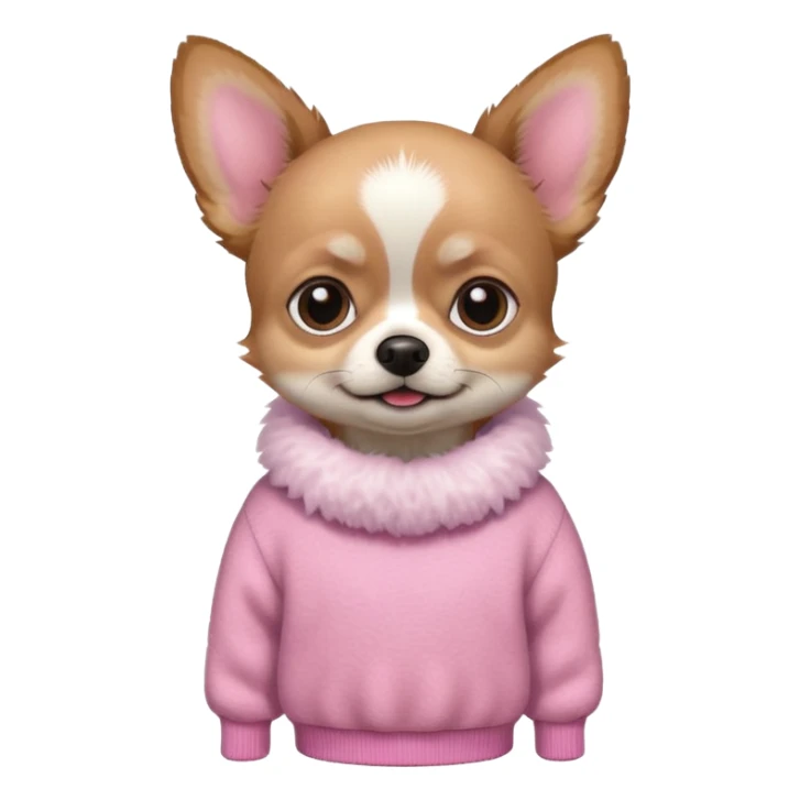 chihuahua with a pink sweater sticker