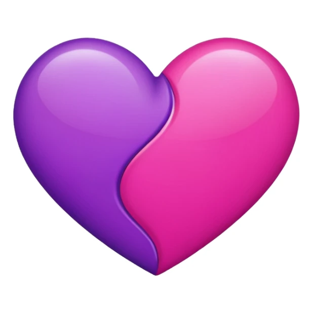 hot pink and purple heart sticker