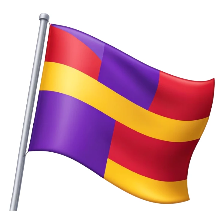flag with three horizontal stripes - red, yellow, and purple sticker