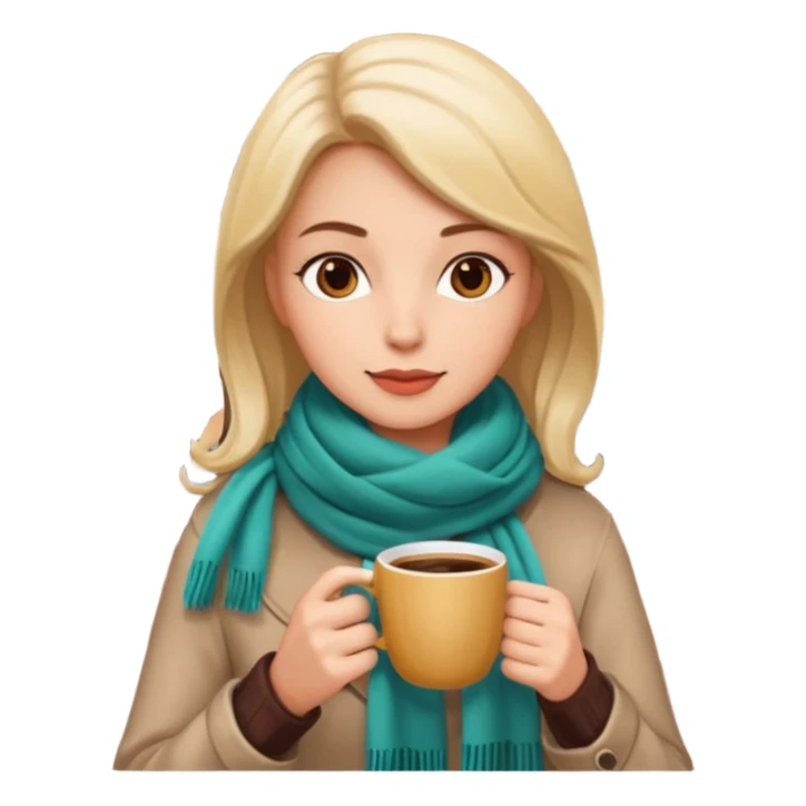 woman drinking coffee in a cafe sticker