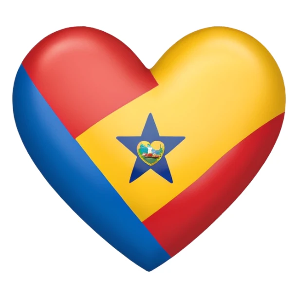 corazon con los colores de la bandera de venezuela sticker