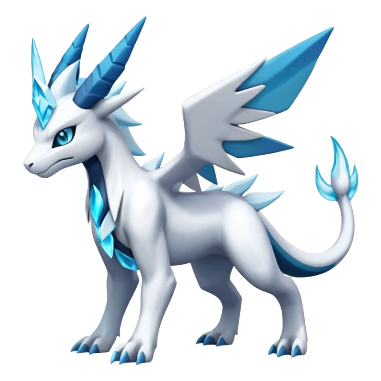 Modern Kyurem-reshiram-Glaceon-dialga-suicune-hybrid, full body sticker