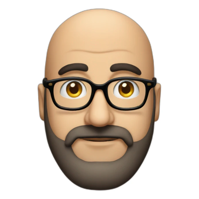 Omid djalili comedian and actor with glasses and beard sticker