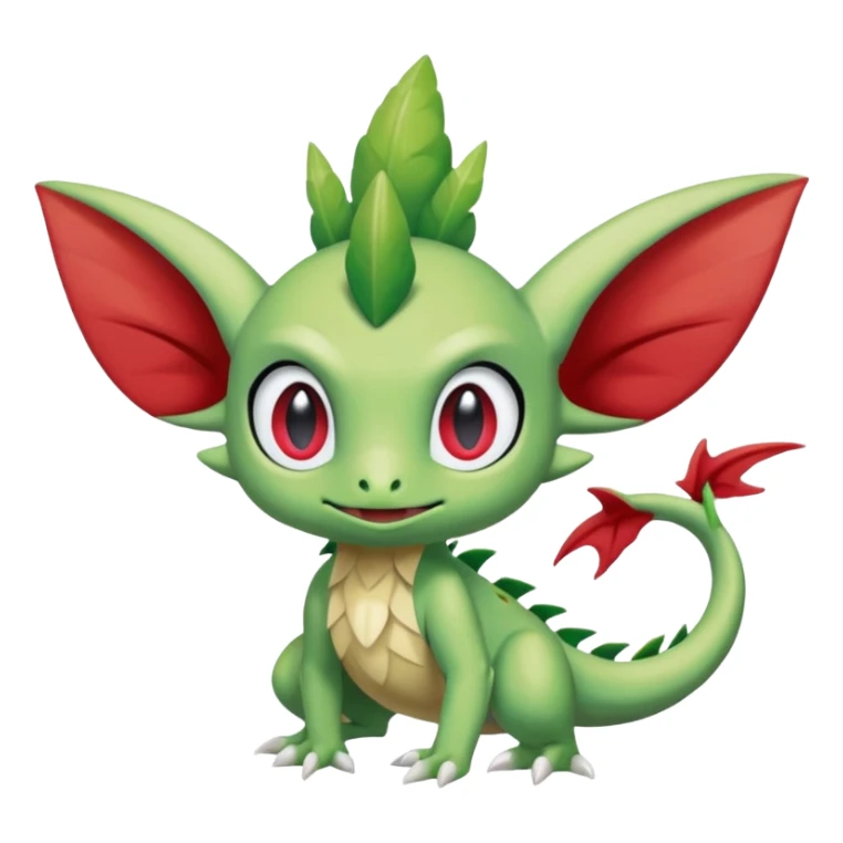 Ugly Fey Toony Axew-Celebi-Shaymin-dragon sticker