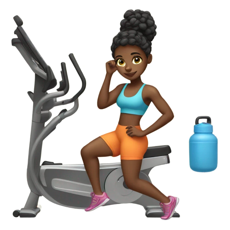 black girl going to the gym  sticker
