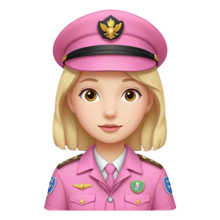 scout girl with pretty pink uniform sticker