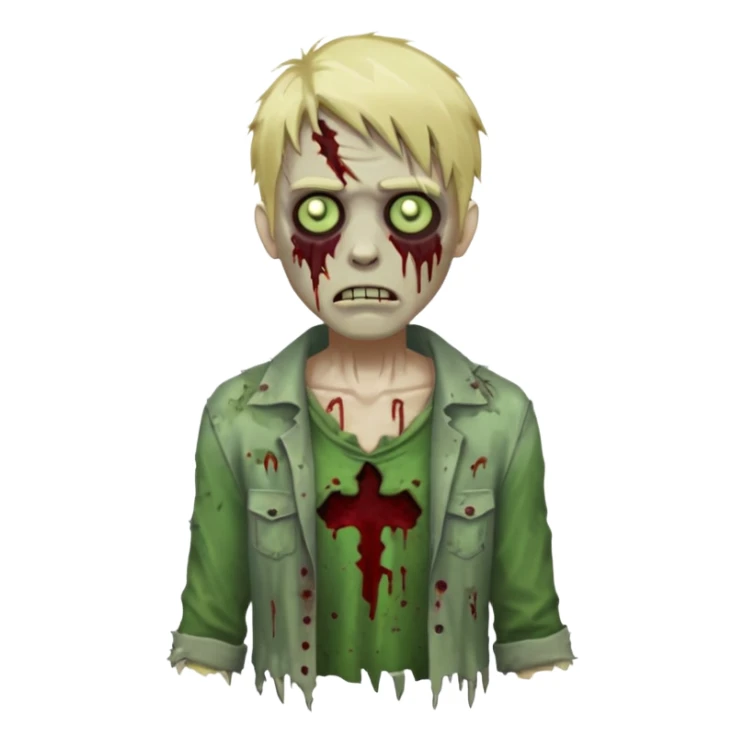 blonde zombie guy sticker