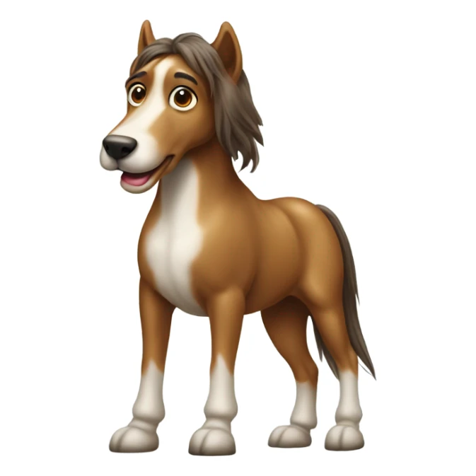 A dog riding a horse  sticker