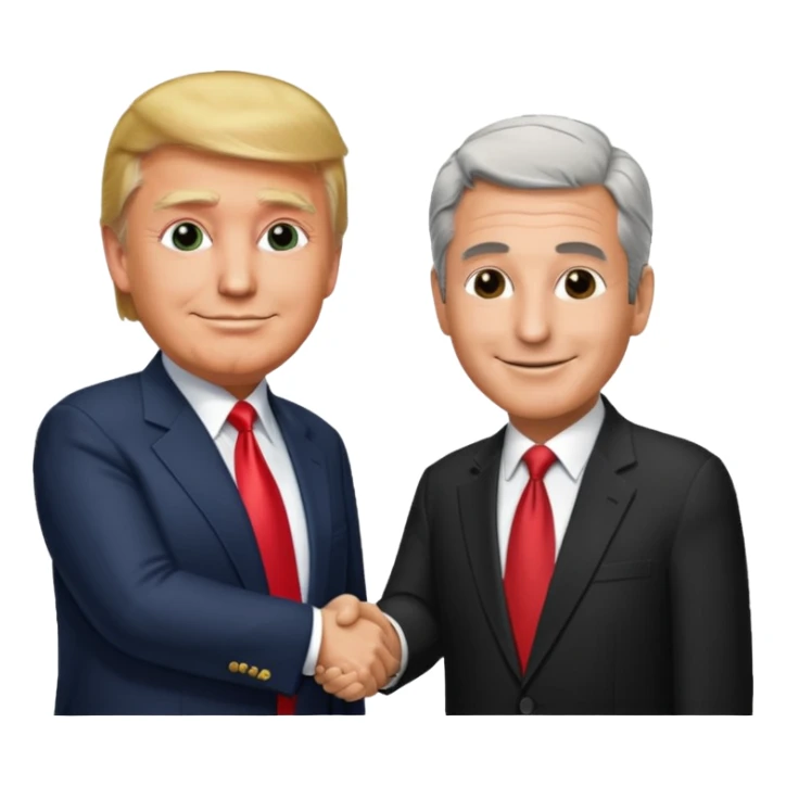 Trum and jeffery epstine shaking hands sticker