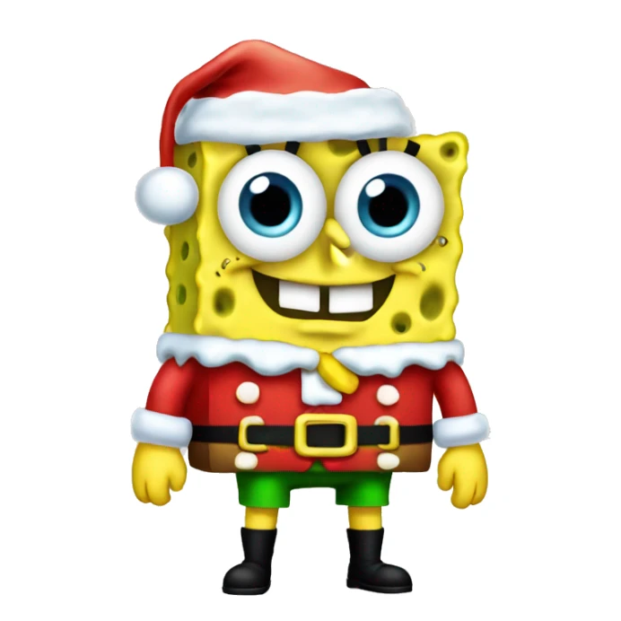 SpongeBob in Christmas outfit  sticker