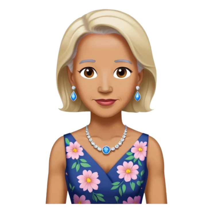 Joe Biden wearing a dress and earrings sticker