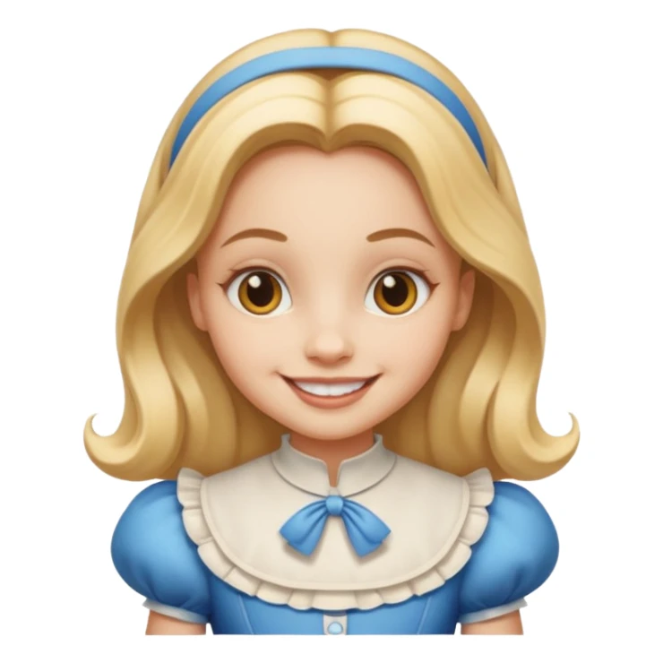Alice in wonderland emoji sticker