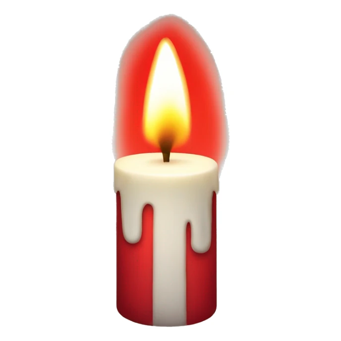 Red candle sticker