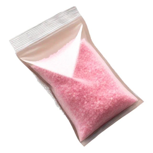 pink salt in a ziploc bag sticker