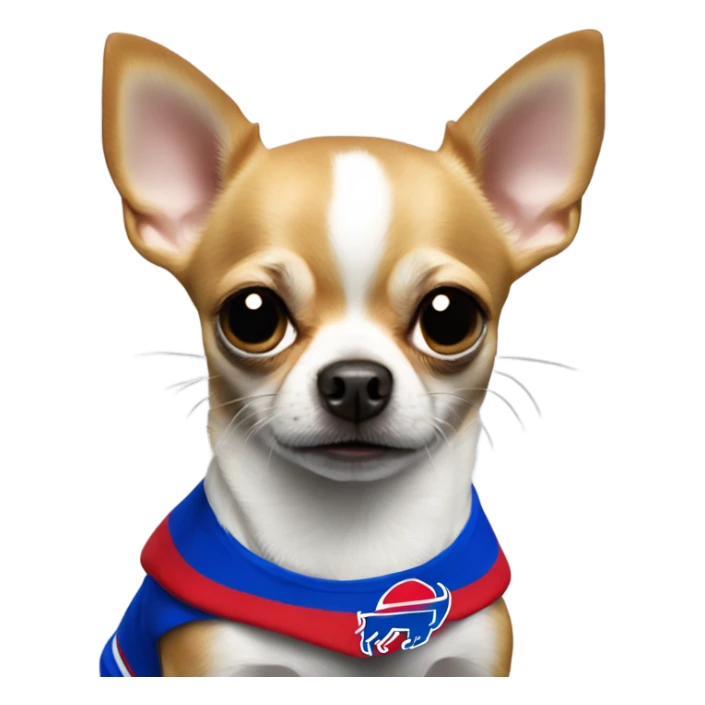 “Let’s Go Buffalo” Chihuahua wearing Buffalo bills jersey  sticker