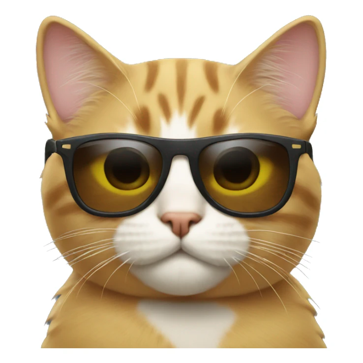 Cat with sunglasses sticker