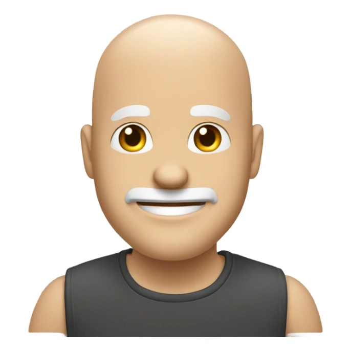 White bald guy with a goatie giving thumb up sticker