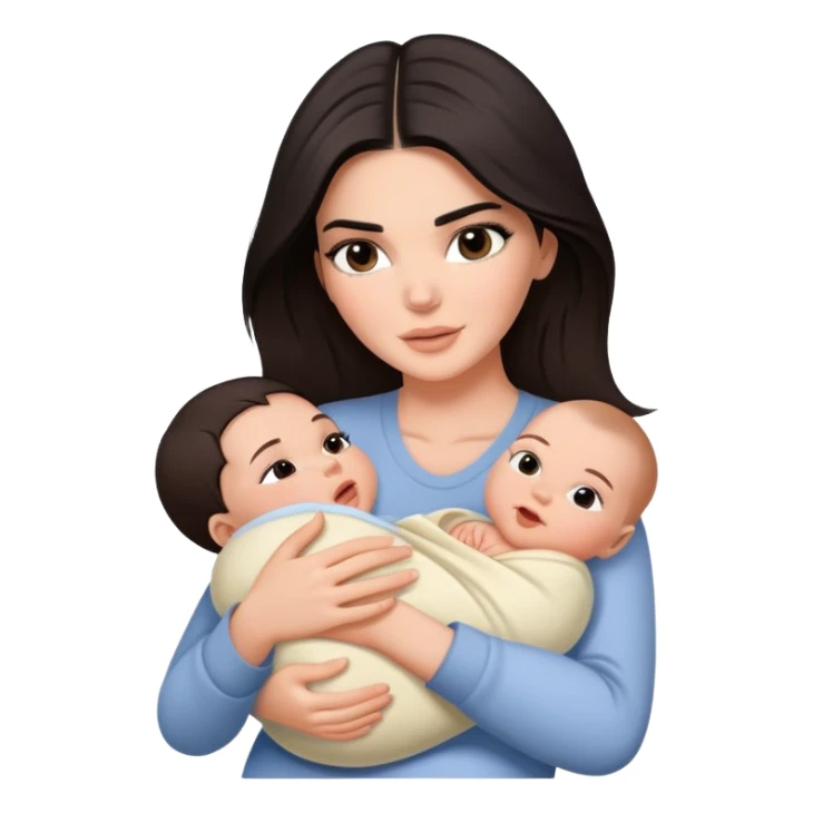 Kendall jenner holding a newborn baby sticker